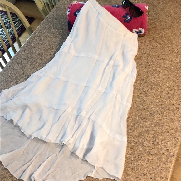Iz Byer Lined White High Low Skirt I Wore As Dress - Picture 2 of 12